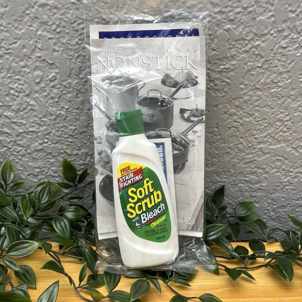 Vintage Clorox Soft Scrub Cleanser Bleach Bottle Movie Prop Retro Package Promo